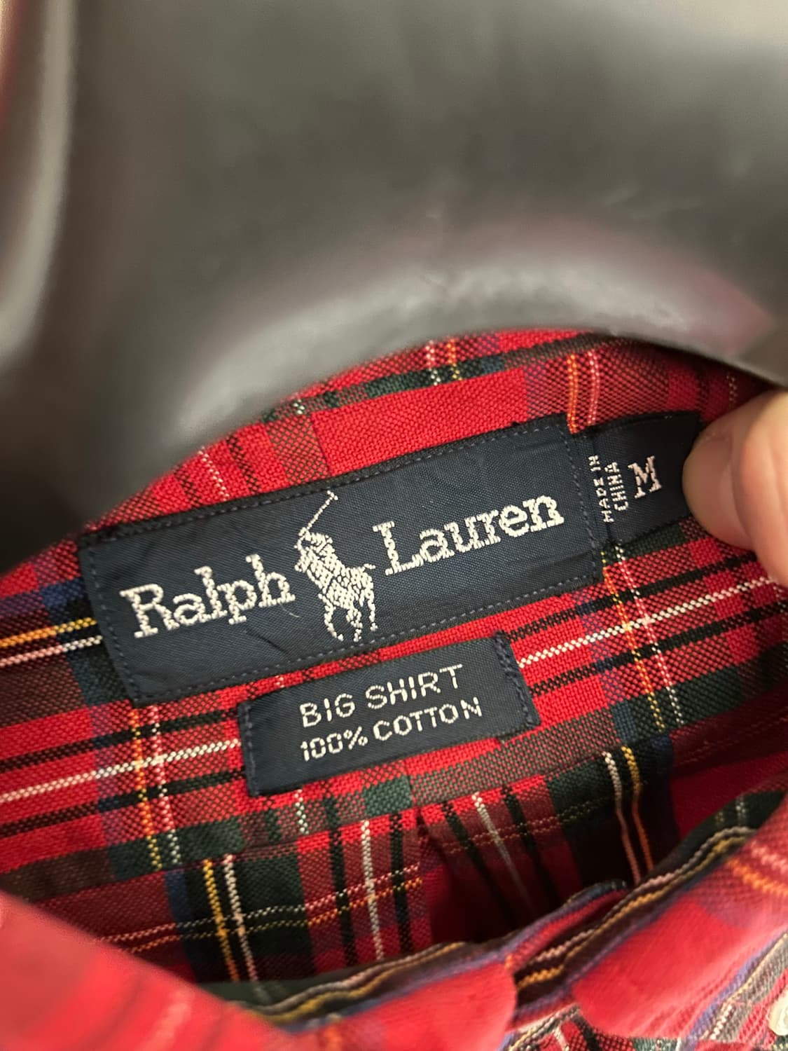 폴로 랄프 로렌 빅셔츠 레드 타탄 체크 상품이미지3