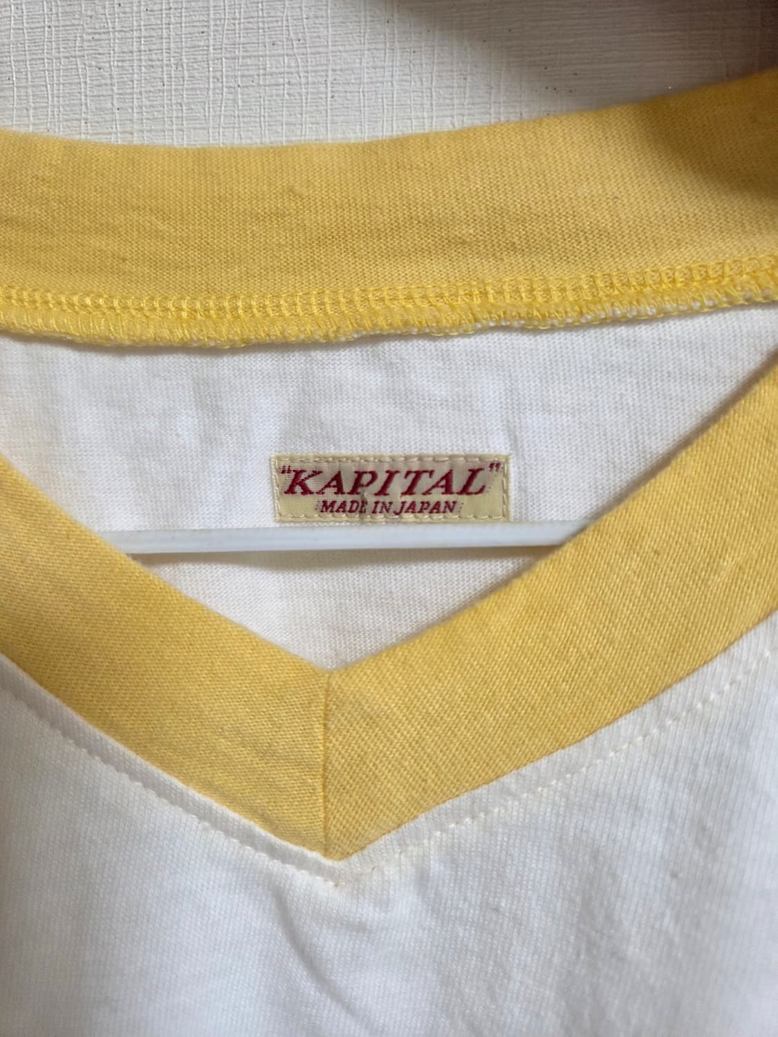 KAPITAL 캐피탈 20 저지 브이넥 링거 티셔츠 라이프 스케르초 상품이미지2
