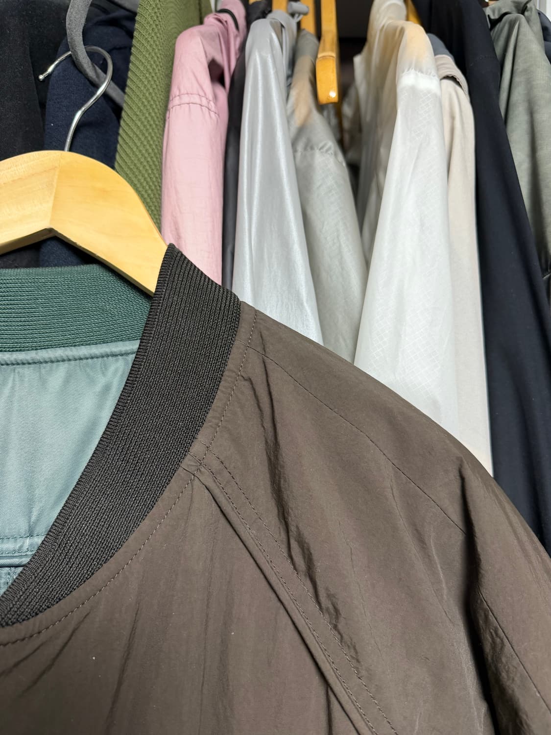 [50] juunj 준지 22fw 리버시블 마원 ma-1 카키 - 브라운 상품이미지9