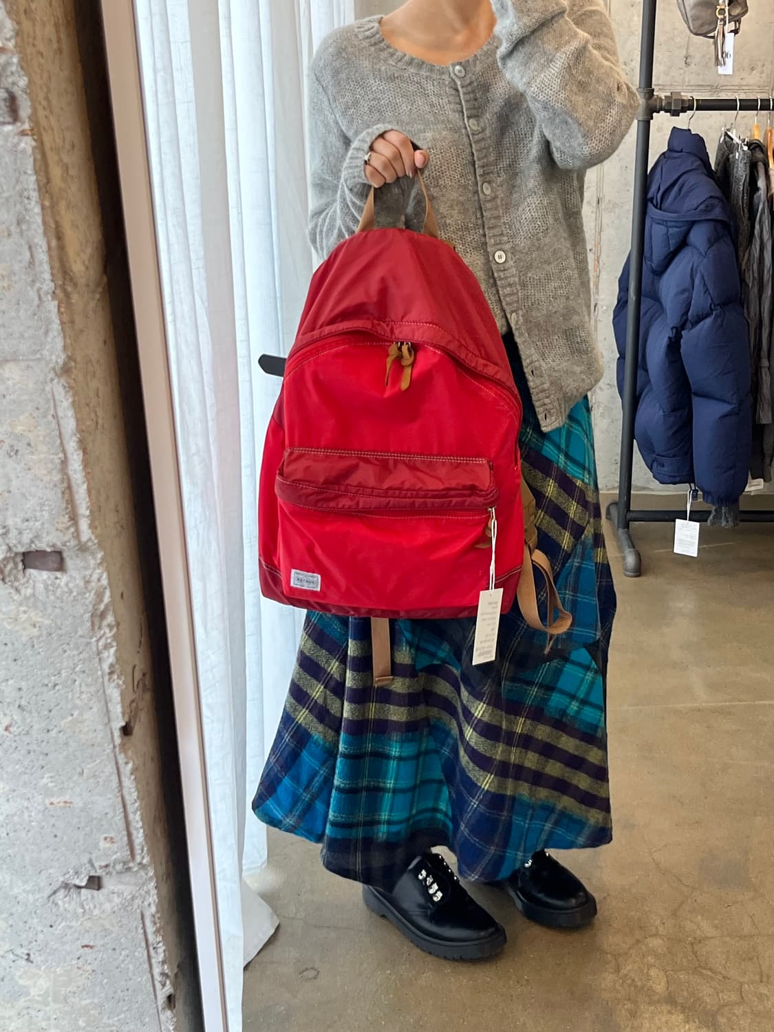 포터 스티치 백팩 레드 상품이미지2