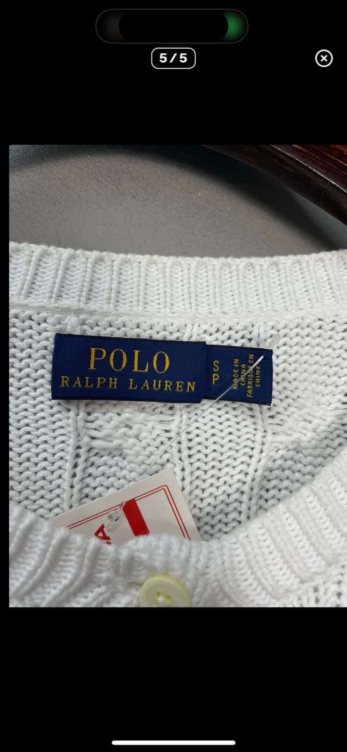 폴로랄프로렌 화이트 케이블 니트 가디건 A2850 상품이미지5