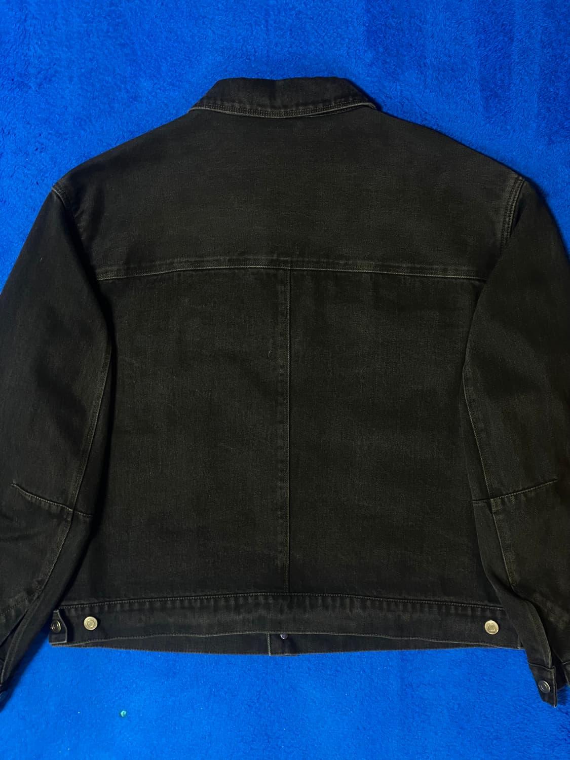 COOR 쿠어 더블포켓 오버핏 트러커 자켓 흑청 M 상품이미지4