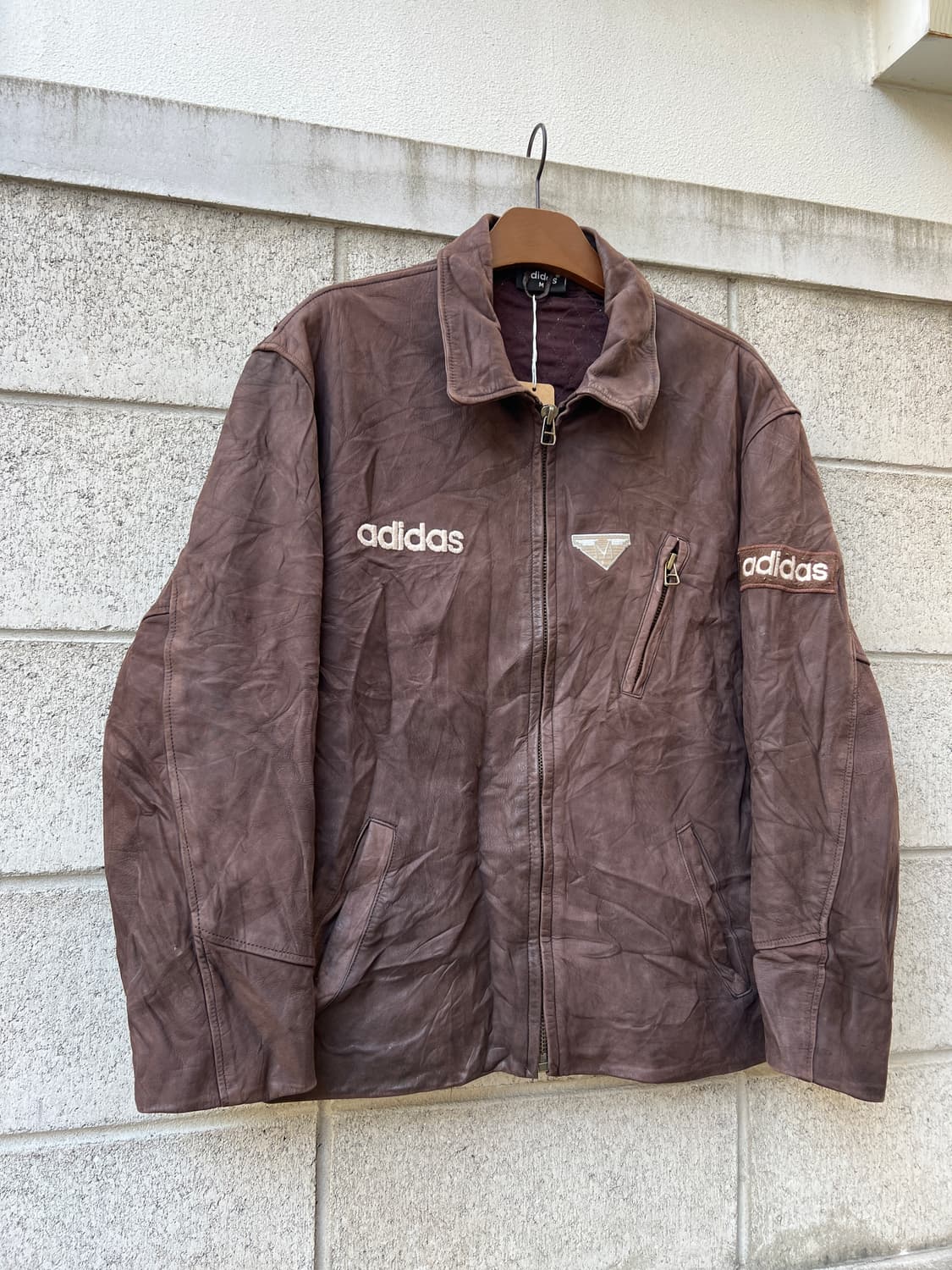 1980s ADIDAS LEATHER JACKET 80s아디다스가죽자켓 상품이미지3