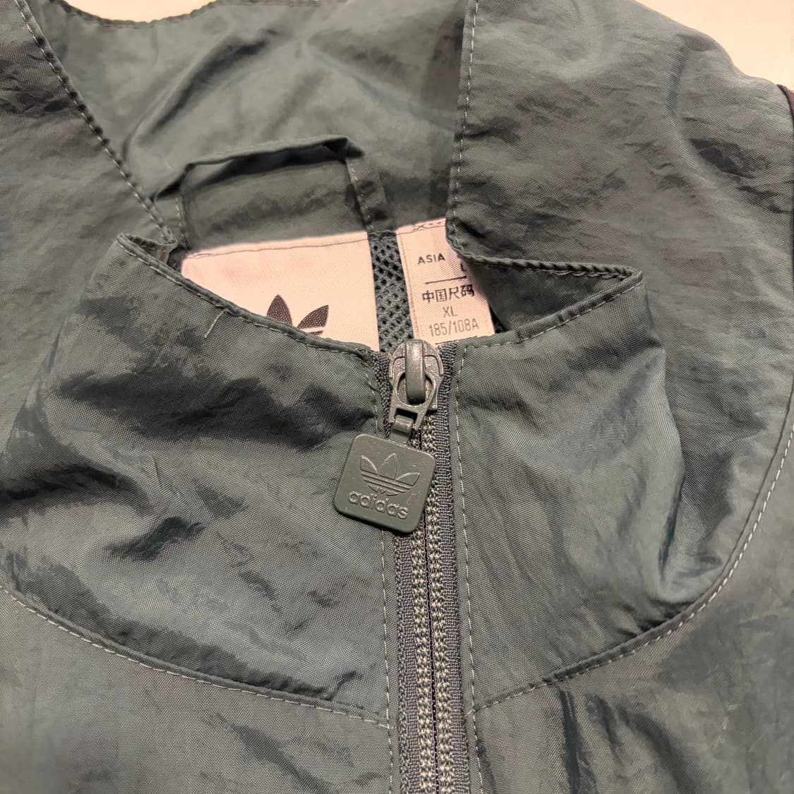 [XL] 아디다스 리카이브 삼선 바람막이 그린 블랙 화이트 D594 상품이미지5