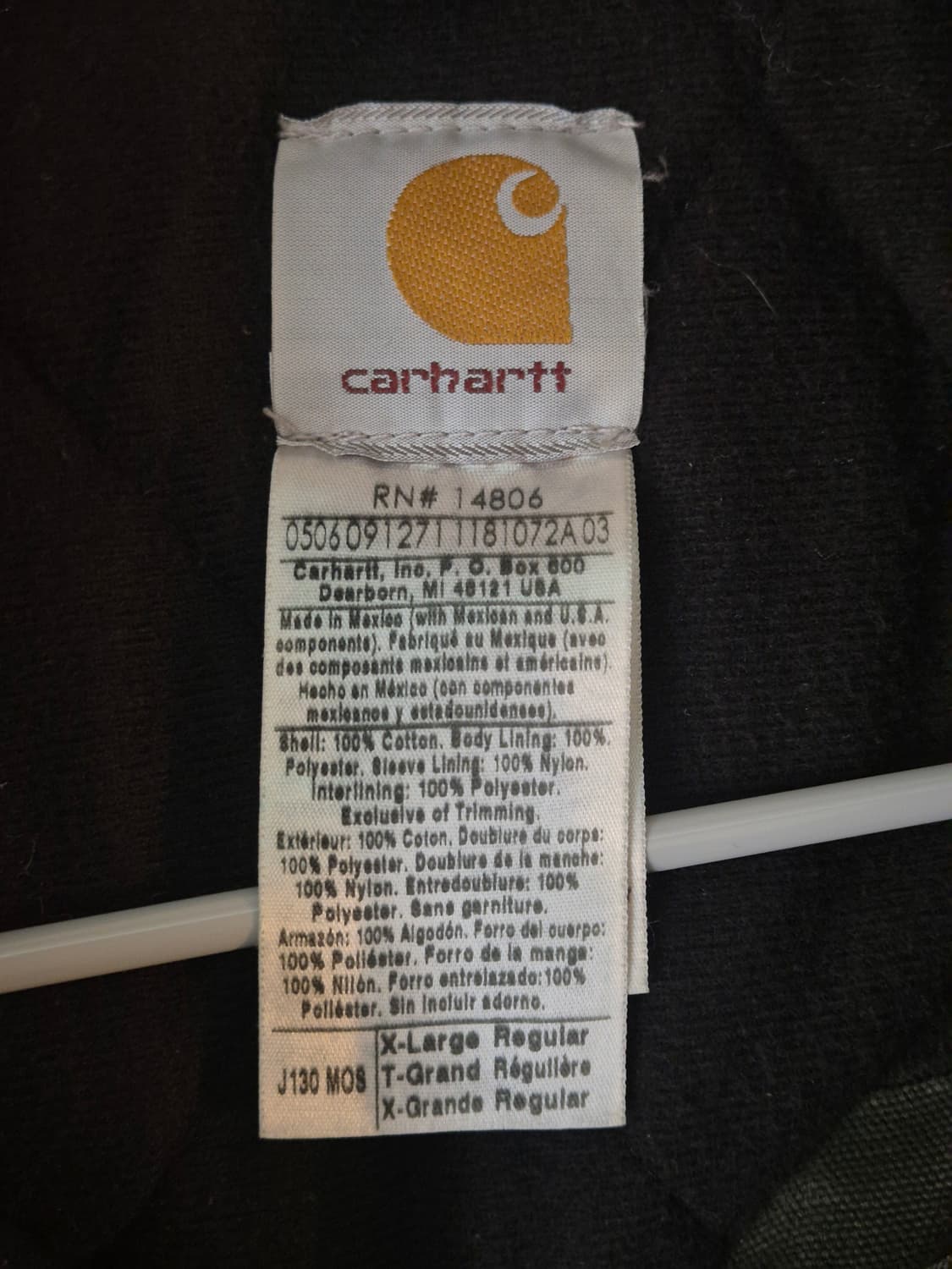 칼하트 액티브 자켓 J130 moss 모스 그린 XL 상품이미지6