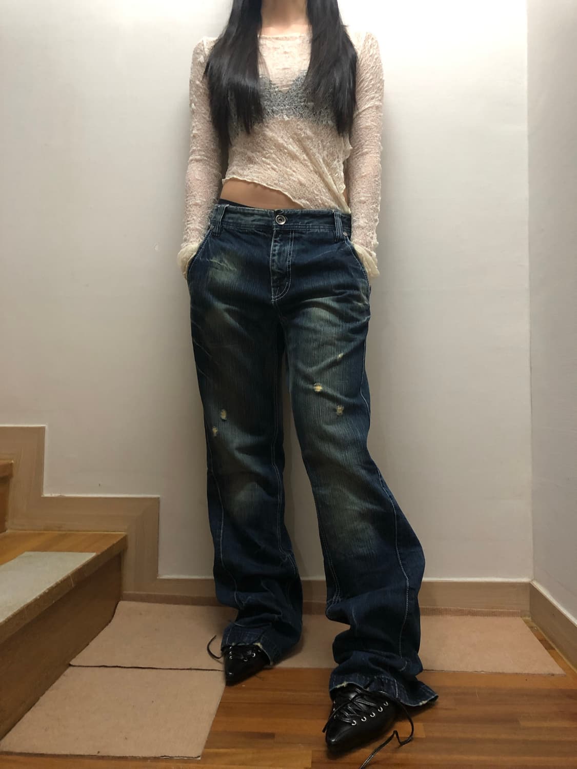 빈티지 데님 워싱 팬츠 상품이미지7