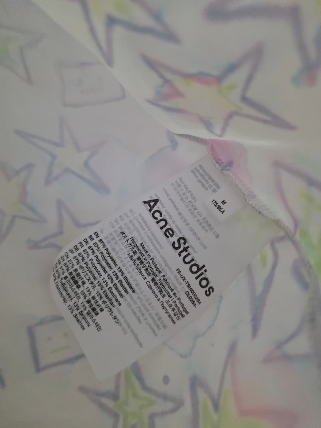 정품 아크네스튜디오 남녀공용 프린트 폴라 티 라지사이즈 상품이미지9