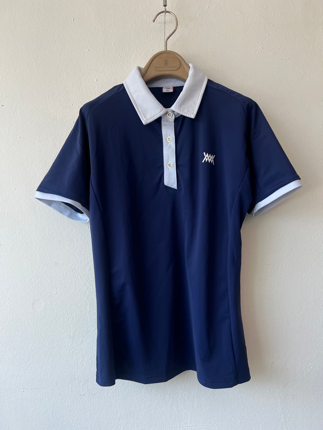 미우골프 여성 네이비 카라반팔티셔츠 골프티셔츠 상품이미지2