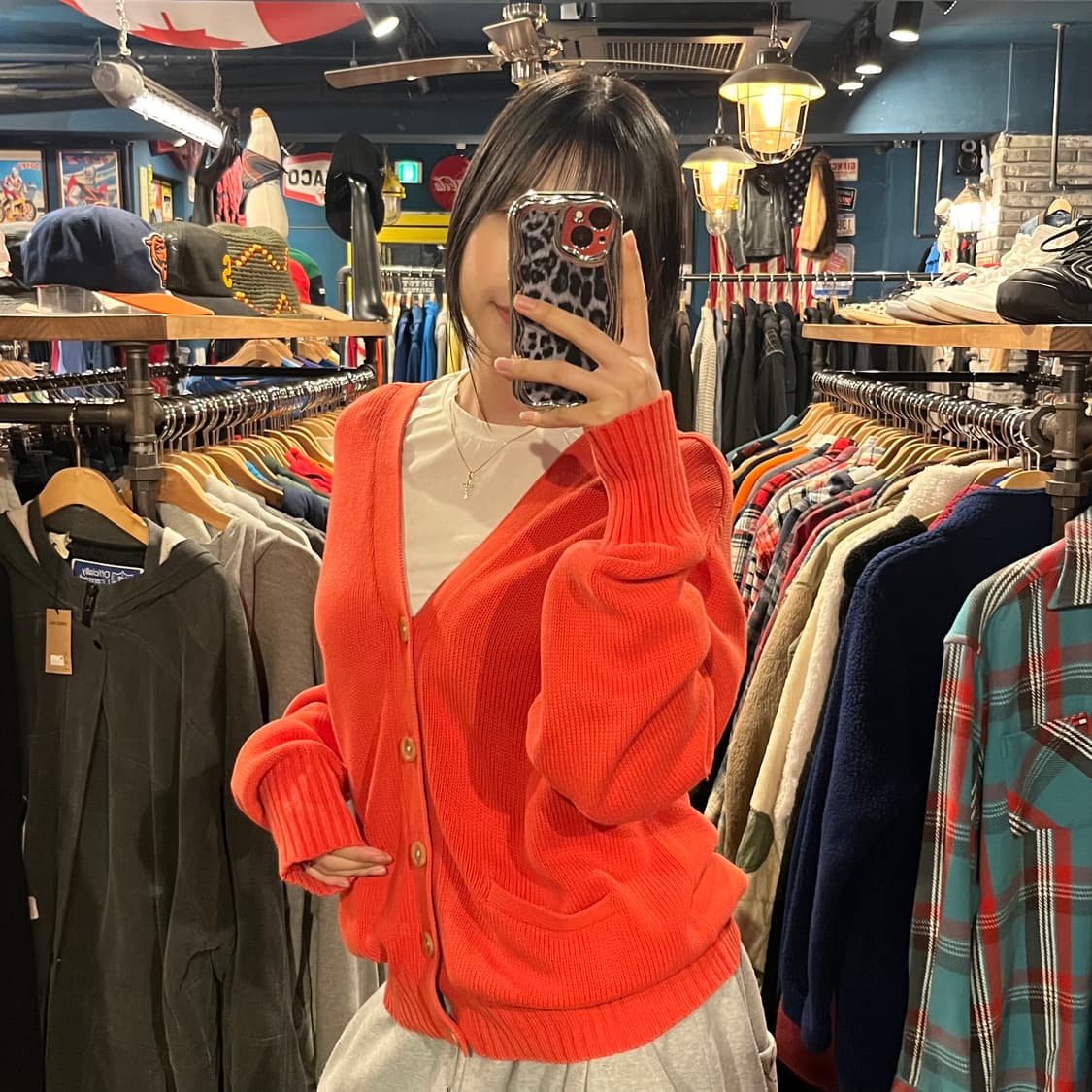 POLO 폴로 랄프로렌 오렌지 니트 가디건  상품이미지3