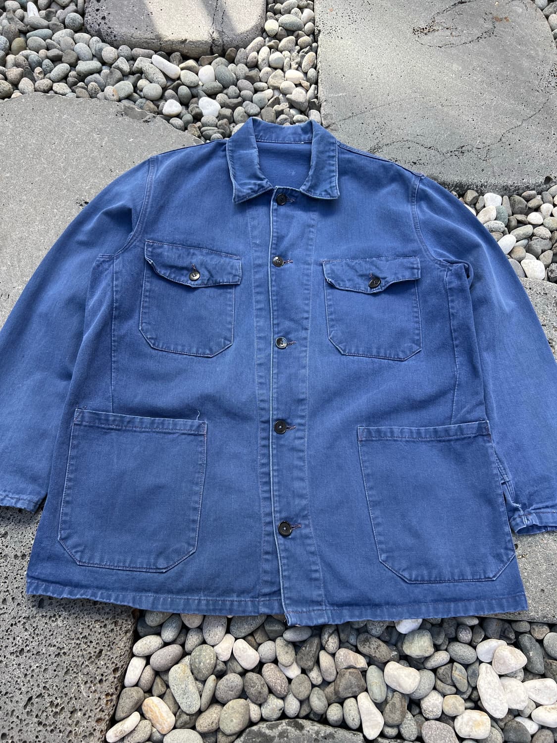 WASHING BLUE OLD VINTAGE BELTED 프렌치워크자켓 상품이미지6