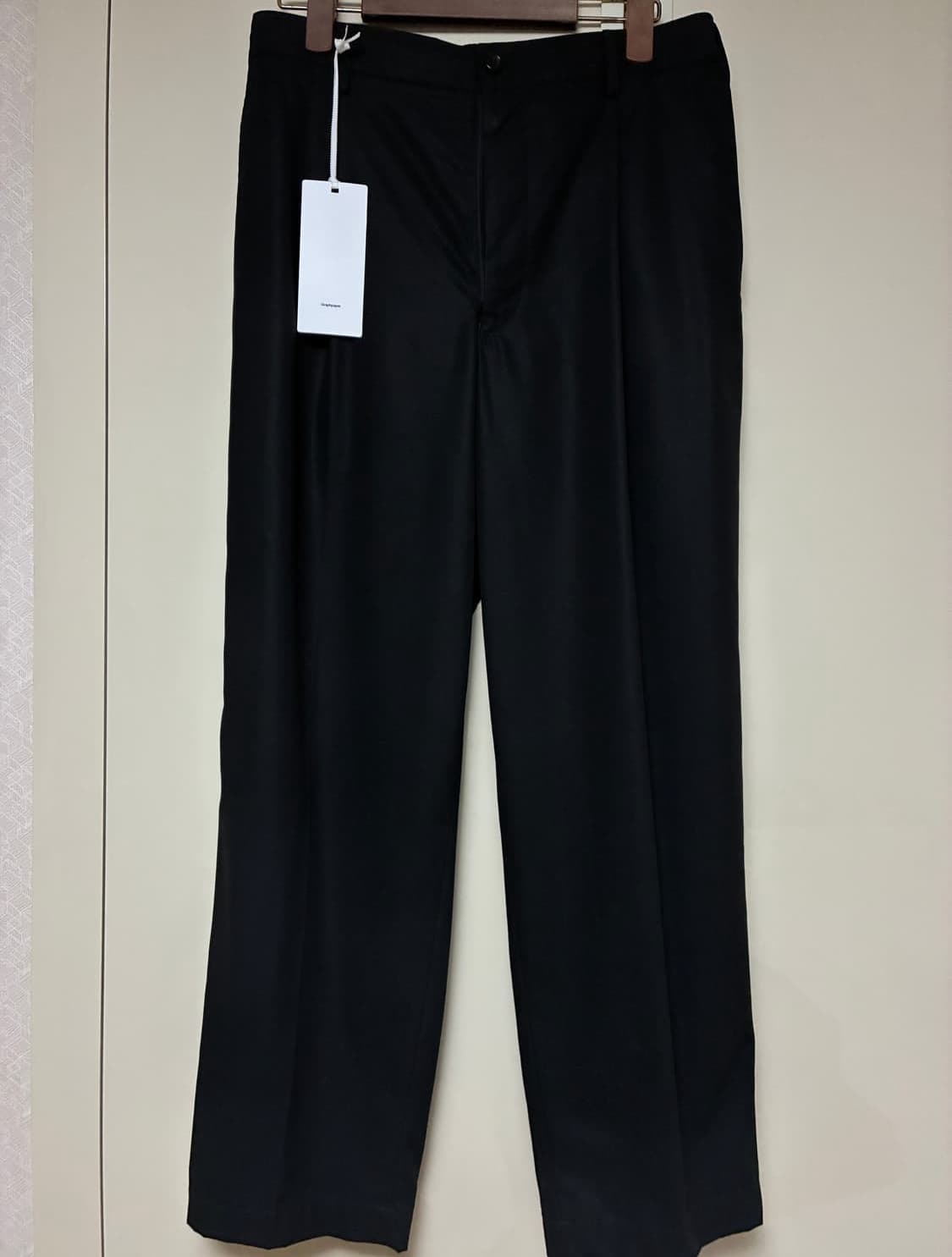 WOOLY COTTON TWILL WIDE TAPERED SLACKS 1 상품이미지4