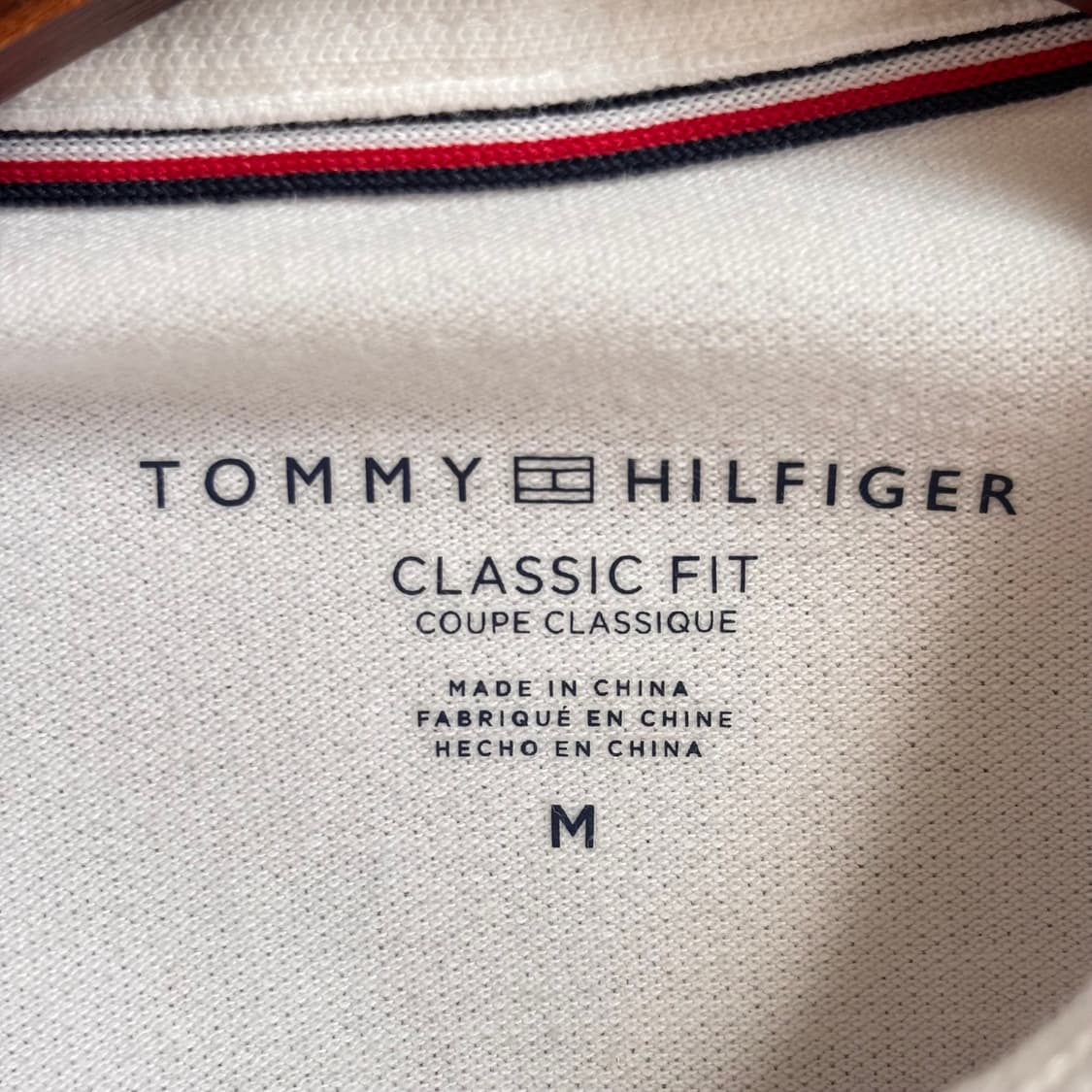 타미힐피거 반팔 폴로 티셔츠 M 피케 스판 클래식핏 스트라이프 상품이미지7