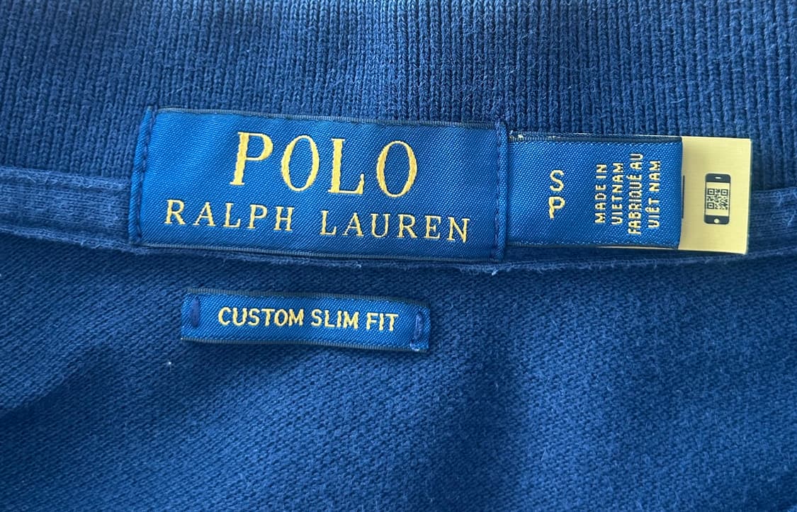 폴로랄프로렌 커스텀 슬림 핏 트리플 포니 카라 네이비 상품이미지2