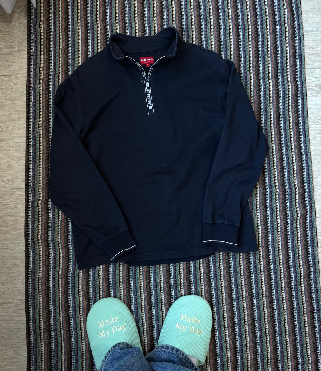 슈프림 월드 페이머스 하프집업 맨투맨 상품이미지2