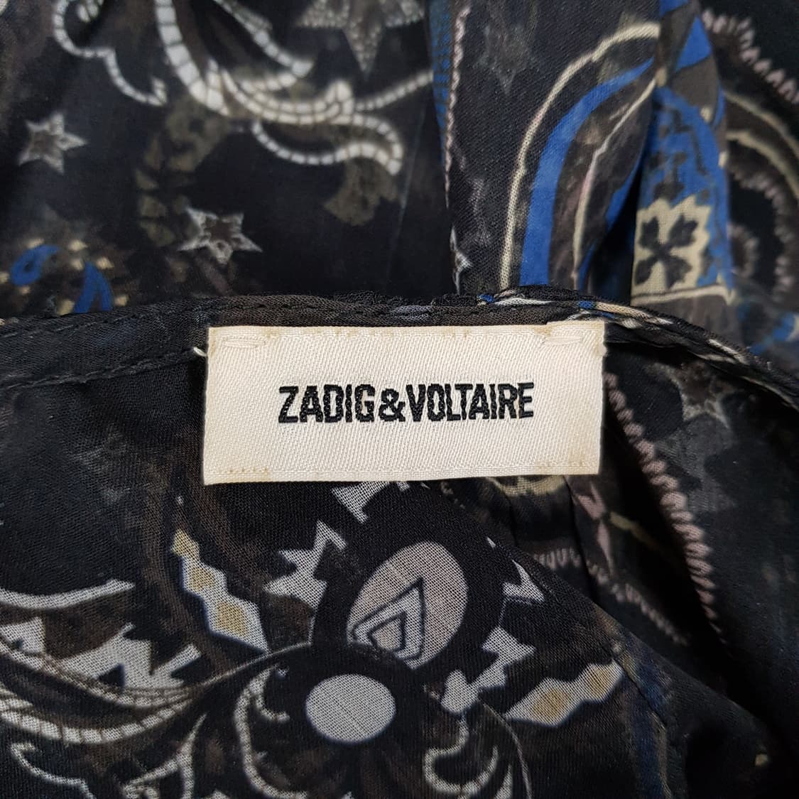 쟈딕앤볼테르 페이즐리 패턴 쉬폰 롱 원피스 XS사이즈 상품이미지8