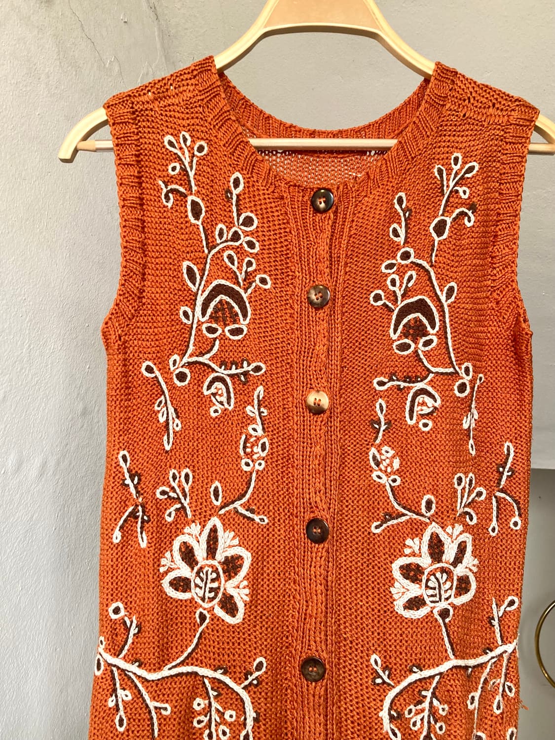 빈티지 에스닉 오렌지 플라워 베스트 상품이미지2