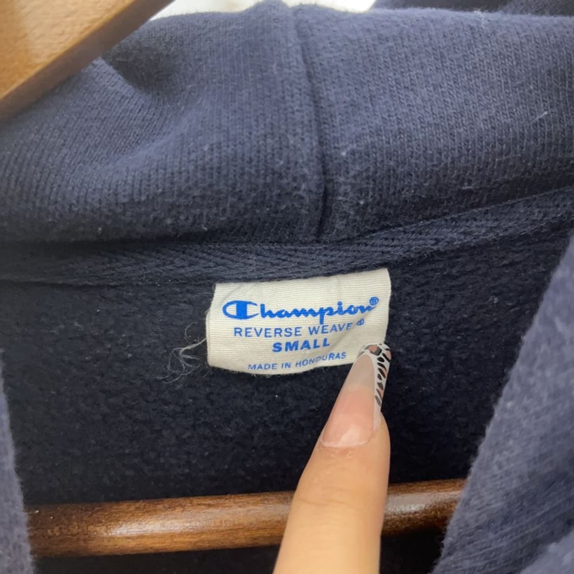 챔피온 리버스위브 올드스쿨 레터링 약기모 후드티 S C08252 상품이미지5