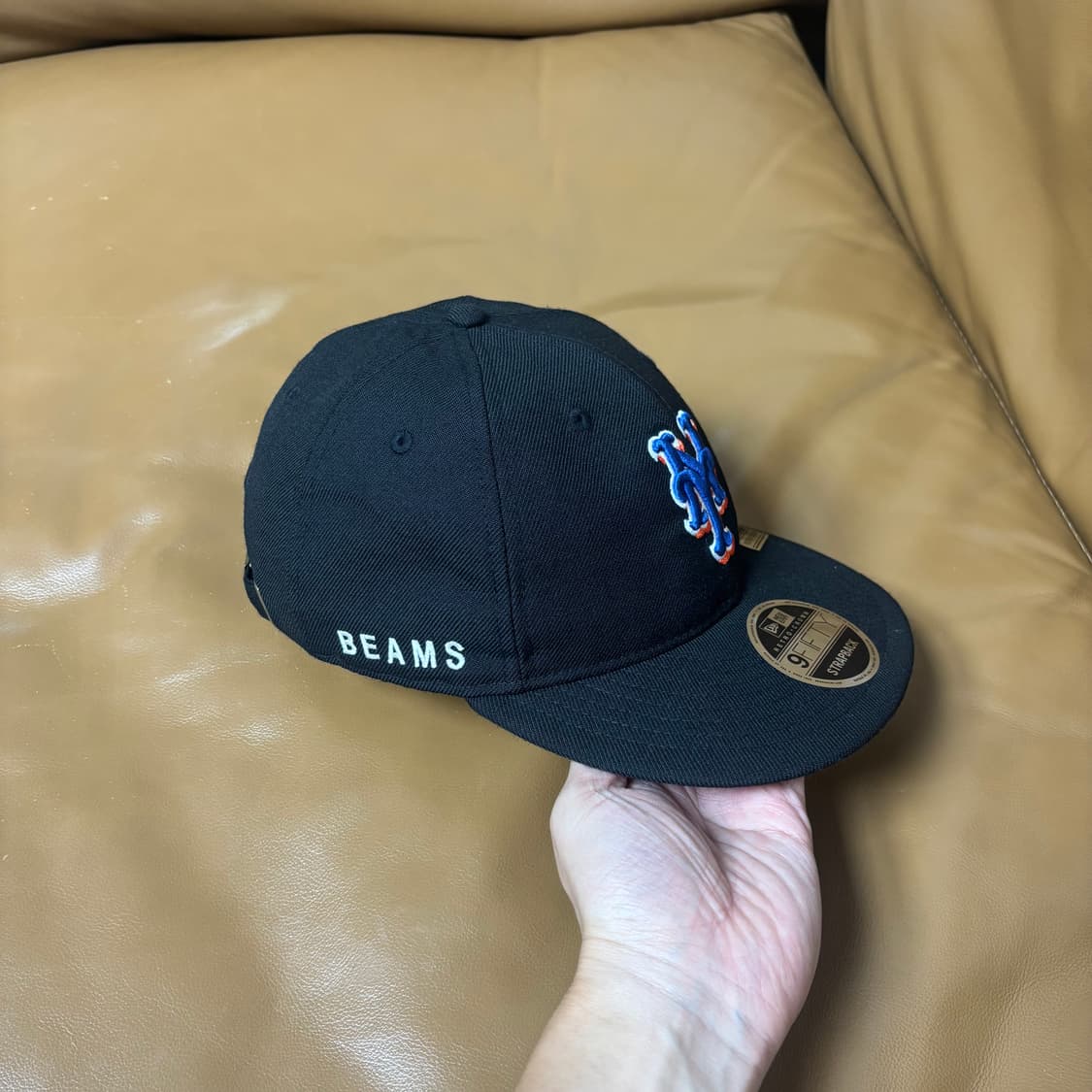 Beams 빔즈 x 뉴에라 뉴욕 메츠 9Fifty 블랙 6패널 볼캡 모자 상품이미지3