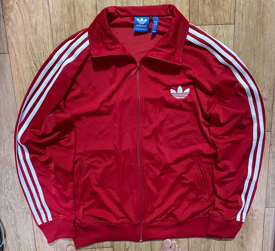 아디다스 레드 파이어버드 트랙탑 져지 2xl 3xl 자켓 흰빨 집업 상품이미지1