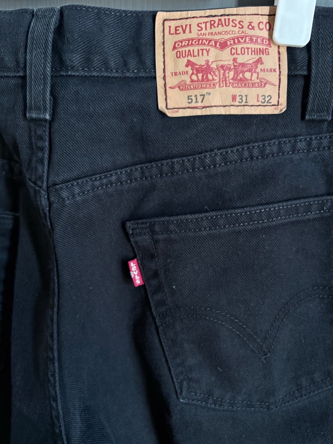 (31x32) 00s 리바이스 517 부츠컷 블랙진 상품이미지4