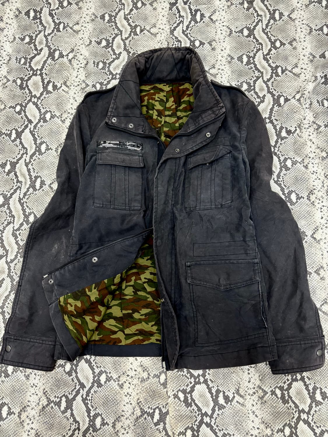 “ABAHOUSE” Grunge Mood Camo Pattern Jack 상품이미지5
