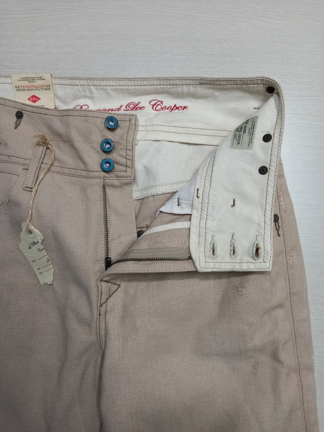 29 새상품 Lee Cooper 하이웨이스트 슬림일자진 베이지29-533 상품이미지6