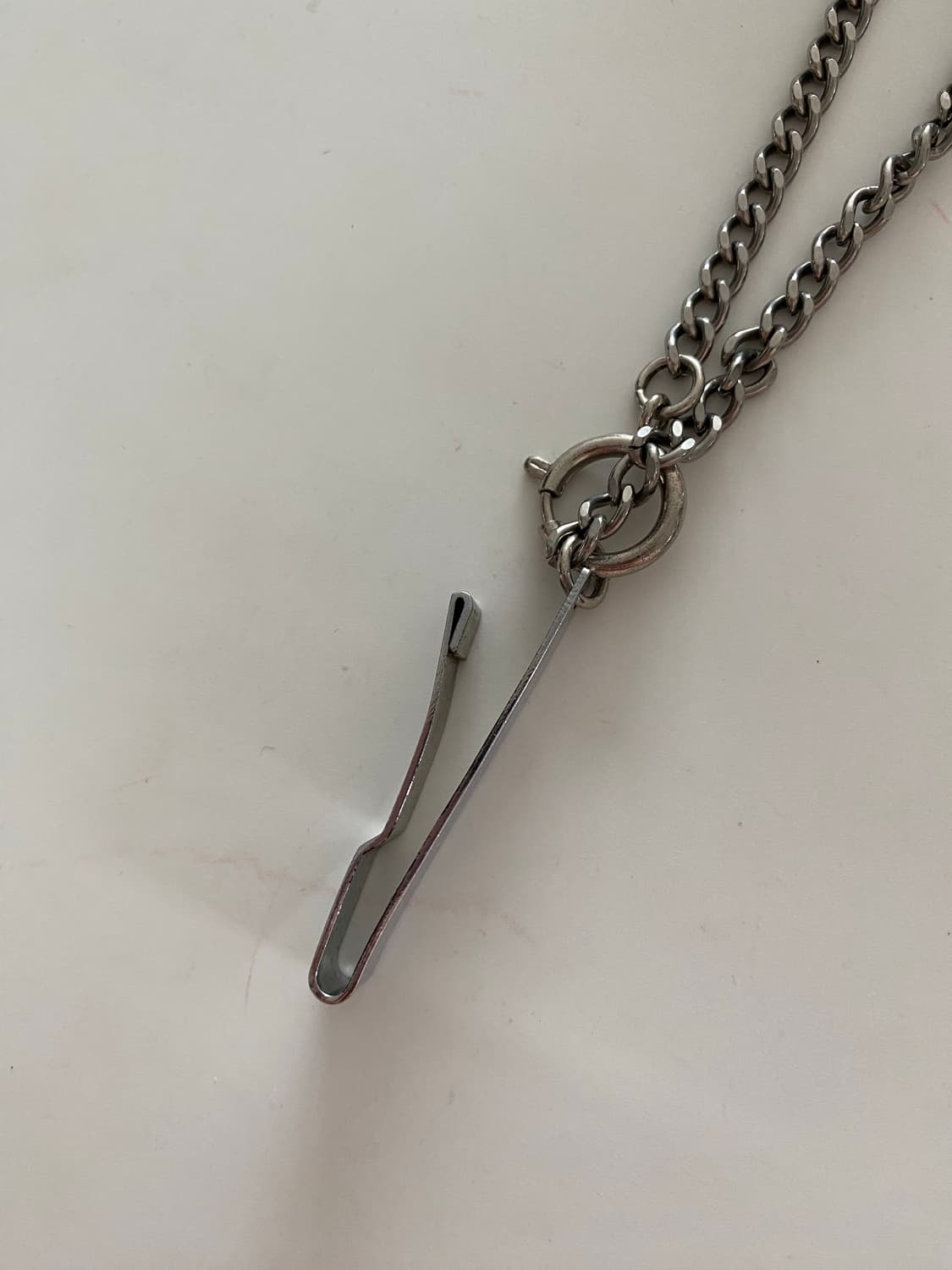 빈티지 클립 모티브 체인 목걸이 상품이미지4