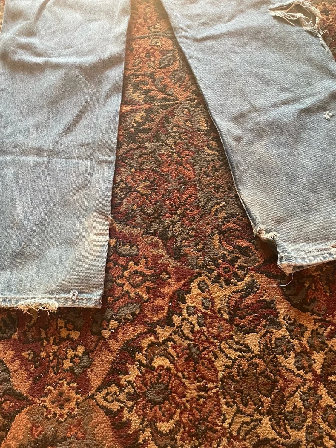 칼하트 워시드 데님 로거 팬츠 연청 릴렉스드 핏 상품이미지6