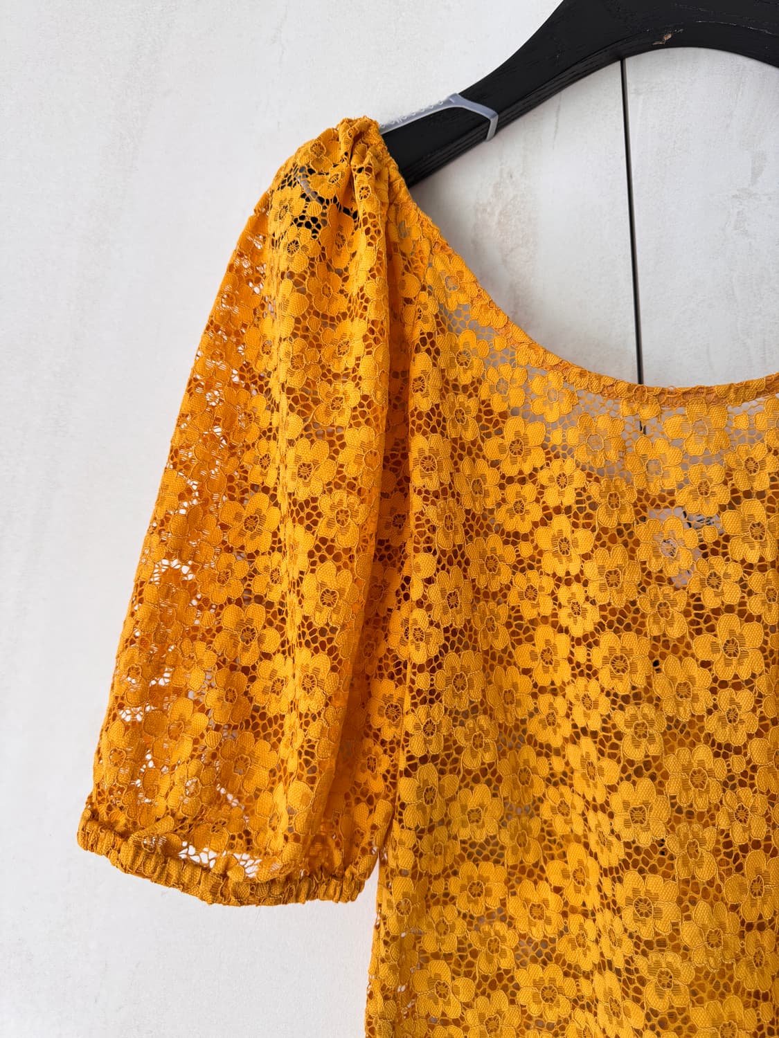 새상품 앤아더스토리즈 레이스 블라우스 옐로우 EUR 38(55,66사이즈 상품이미지4