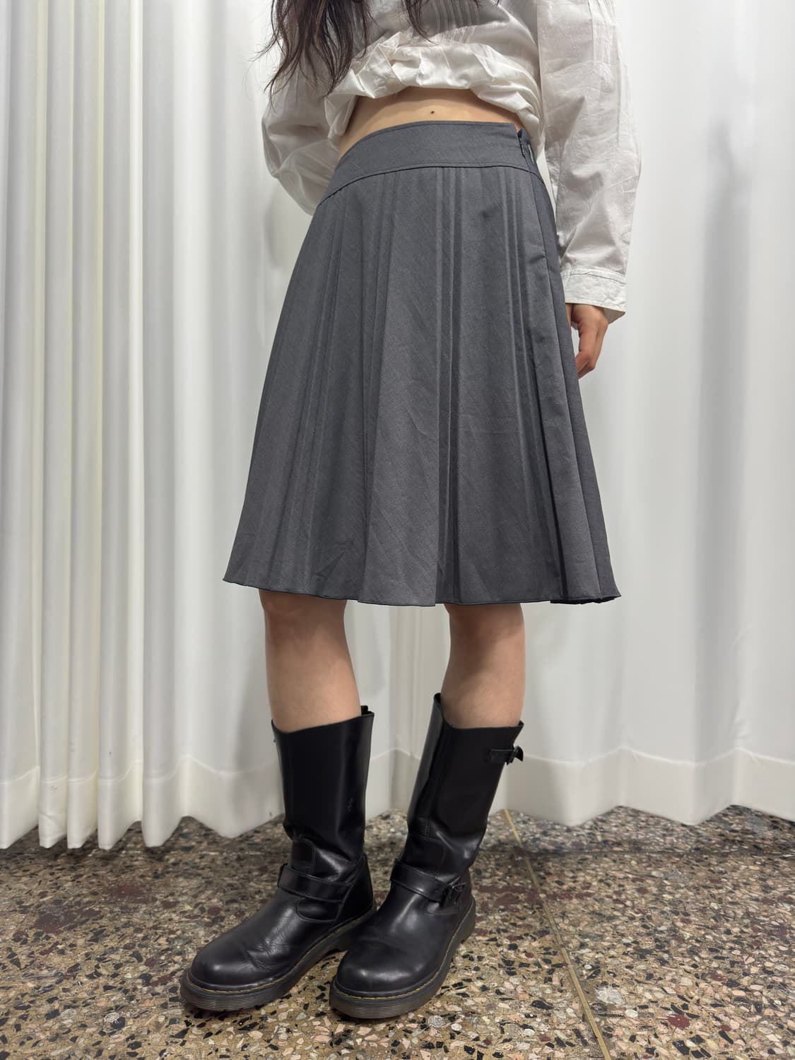 pleats midi skirt 상품이미지1