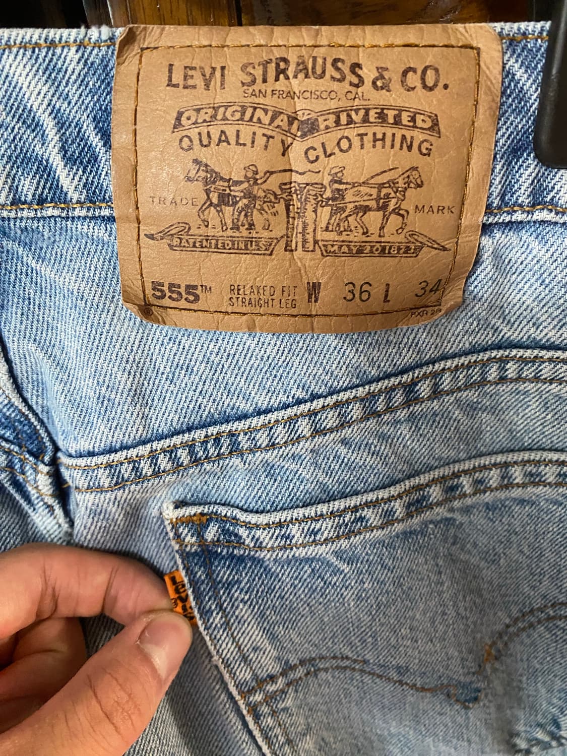 levi's 리바이스 555 오렌지탭 36x34 상품이미지3