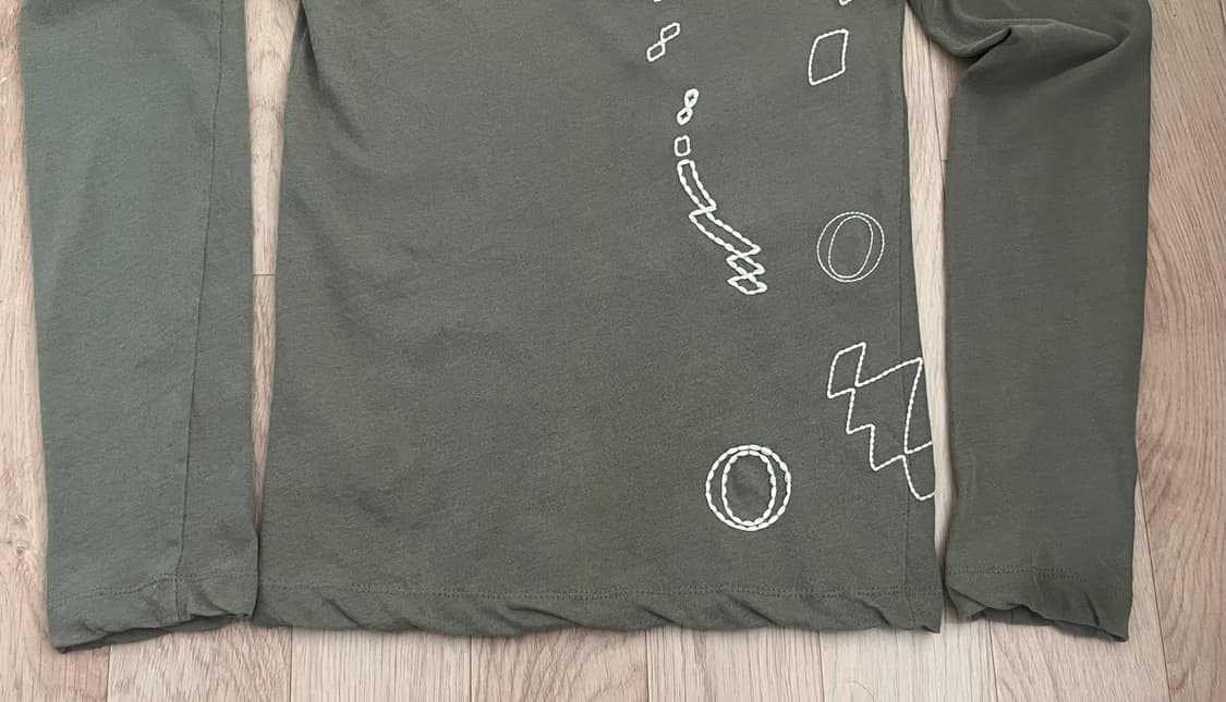 오들리워크샵 Stitch Henley Tee 카키 상품이미지4