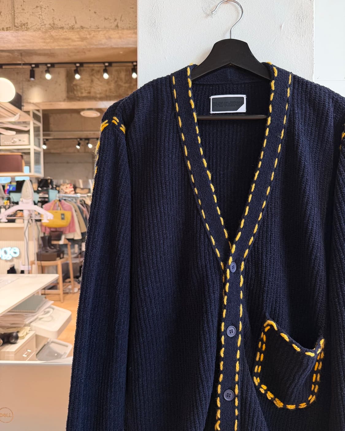 핑거린 네이비 스티치 니트 가디건  상품이미지3