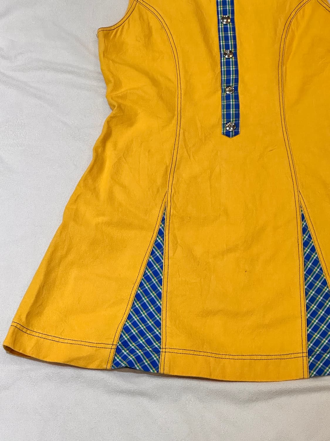 베티스블루 옐로우 체크 원피스 상품이미지3