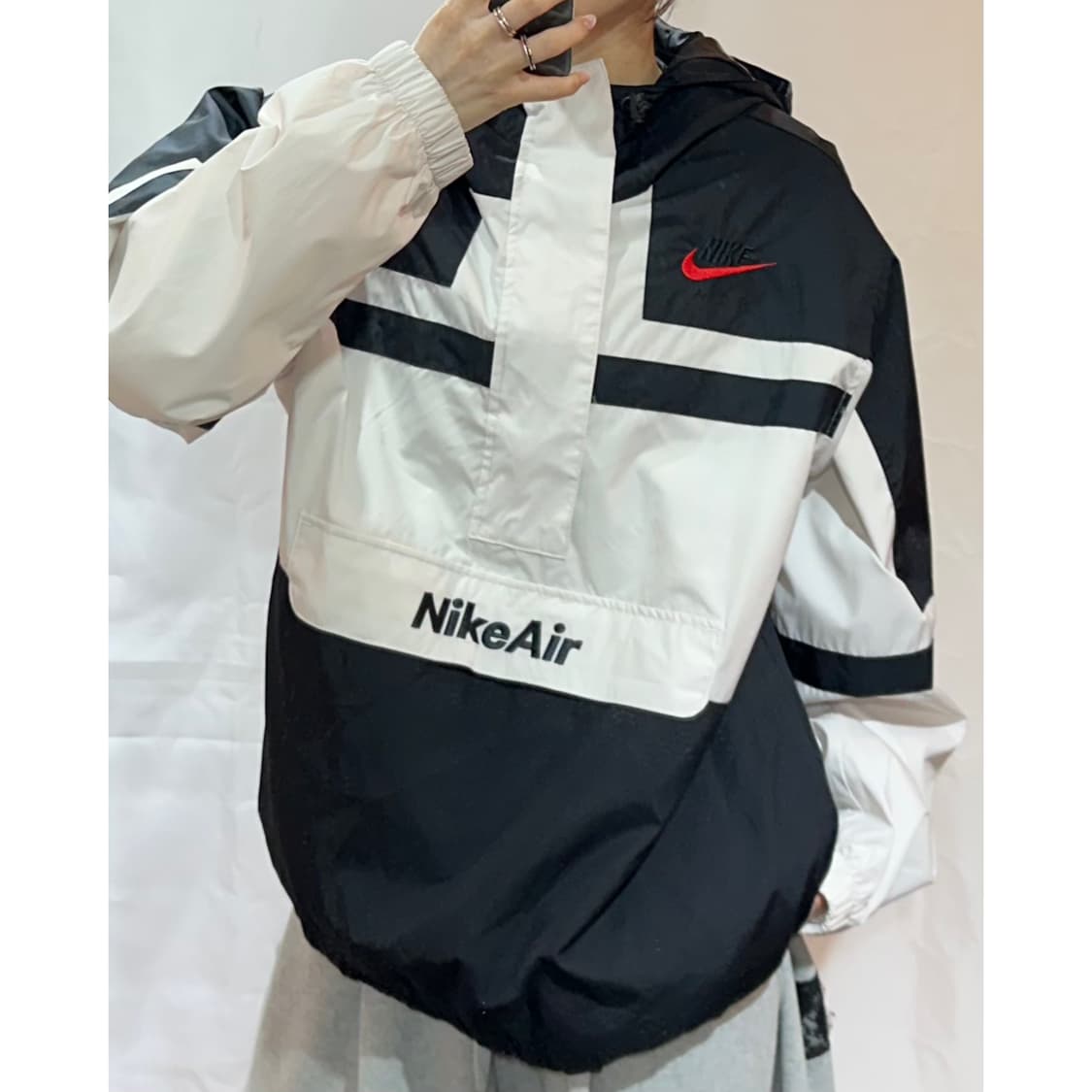 나이키 에어 배색 후드 반집업 아노락 상품이미지1
