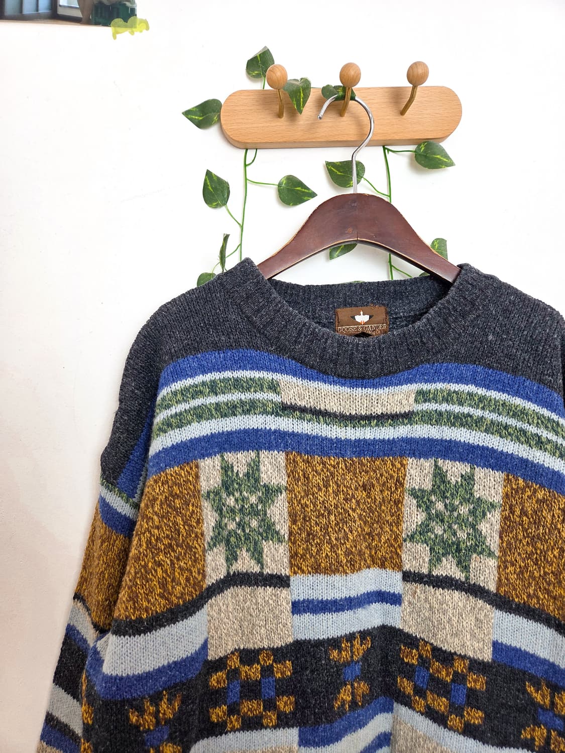 유니크 패치워크 니트 [빅사이즈] 상품이미지2