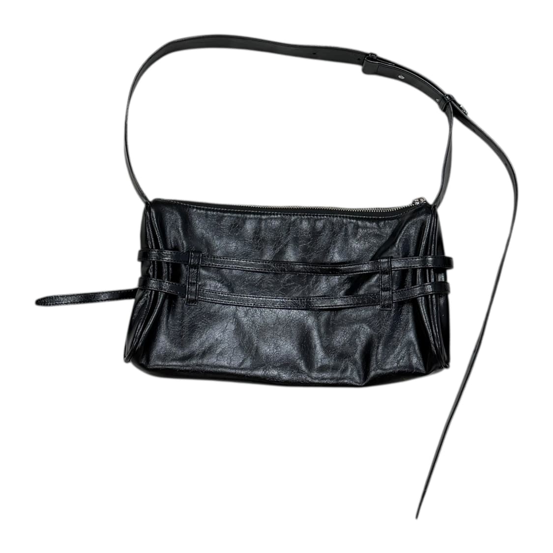 마뗑킴 더블 벨티드 스트랩 미니백 블랙 상품이미지2