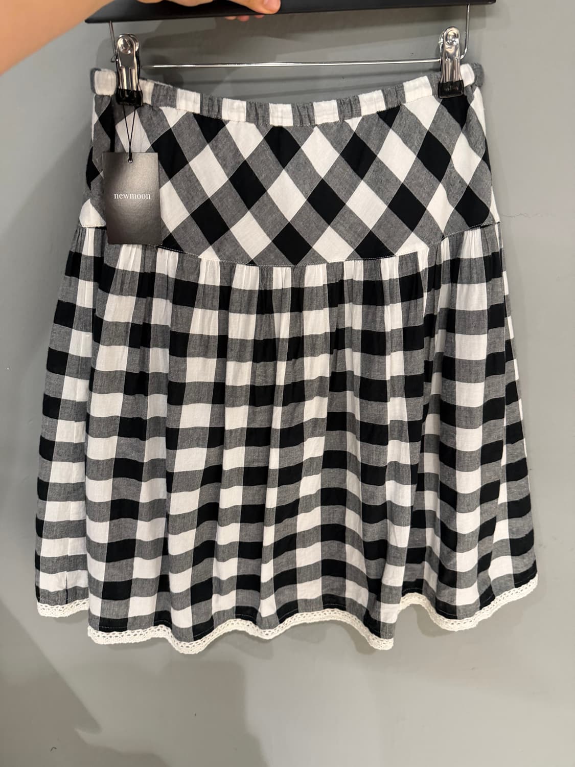 lace trim detail gingham skirt 상품이미지8