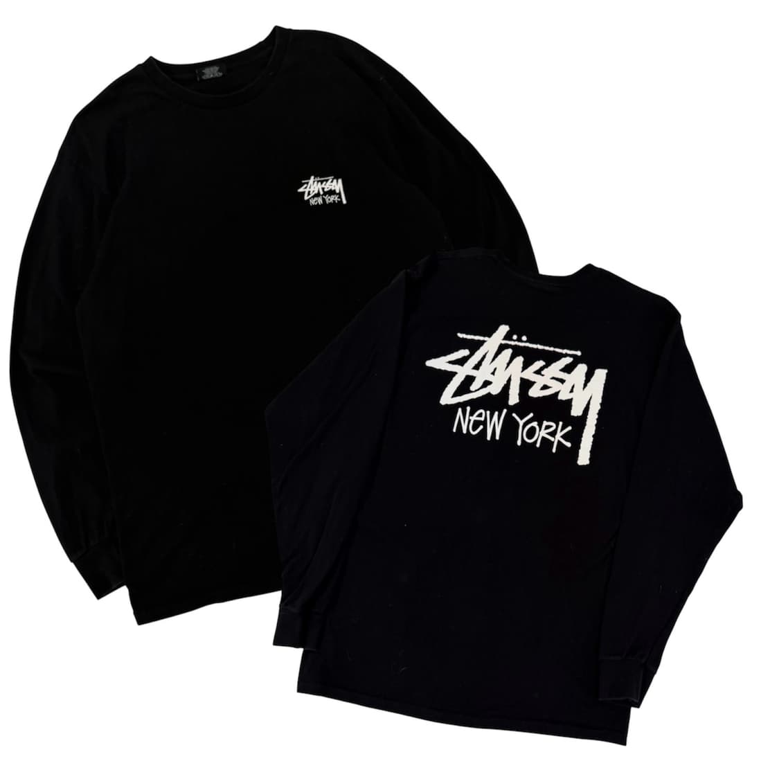 스투시 스탁 뉴욕 롱슬리브 긴팔티 블랙 상품이미지1