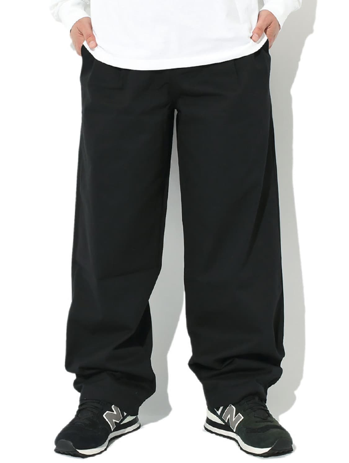 스투시 볼륨 플리츠 트라우저 팬츠 블랙 31 상품이미지3