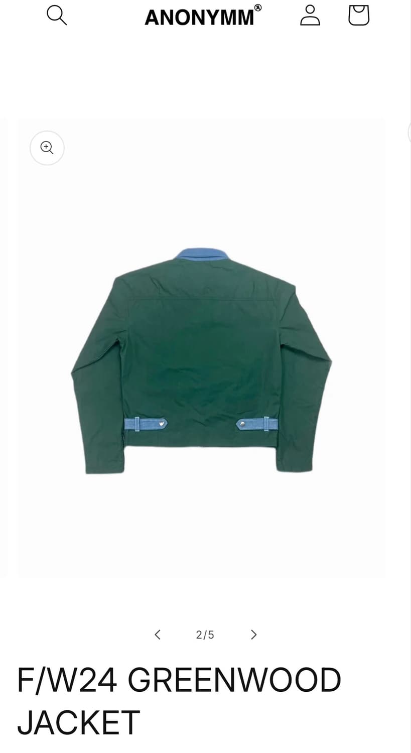 ANONYMM Greenwood jacket 50size 빈티지 상품이미지2