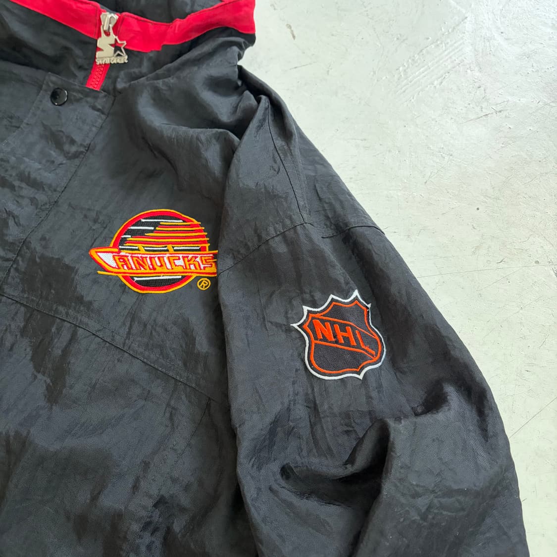 90s 스타터 NHL 벤쿠버 커넉스 윈드브레이커 자켓 L 상품이미지4