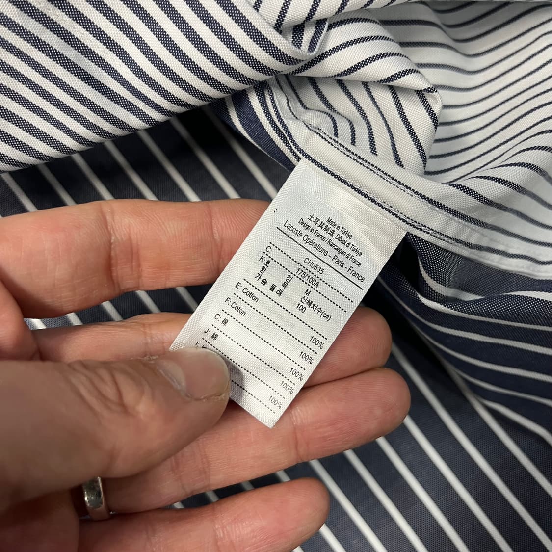 라코스테 스트라이프 셔츠 상품이미지6