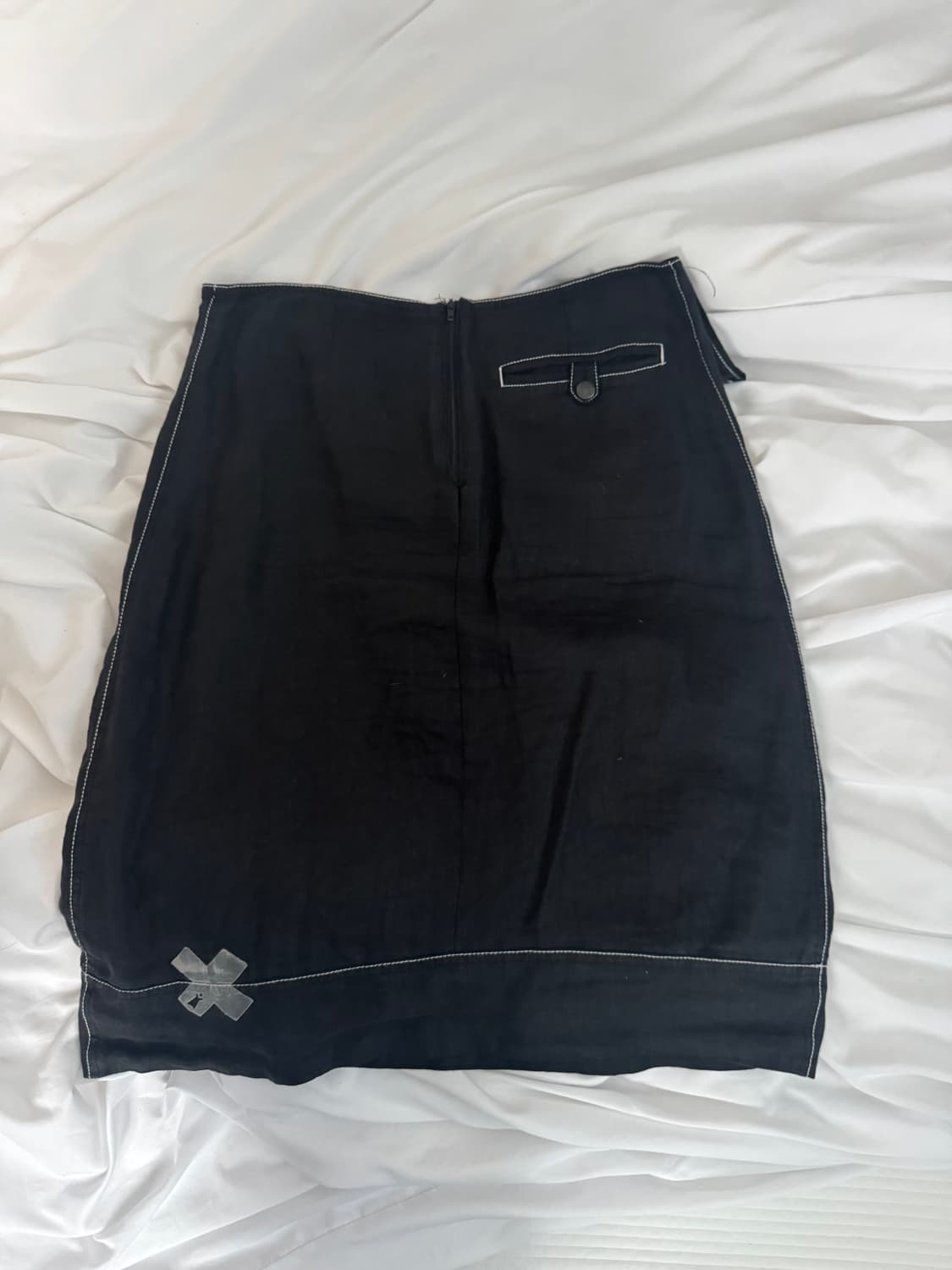 Cop copine 스티치 시스루 디테일 스커트 상품이미지2