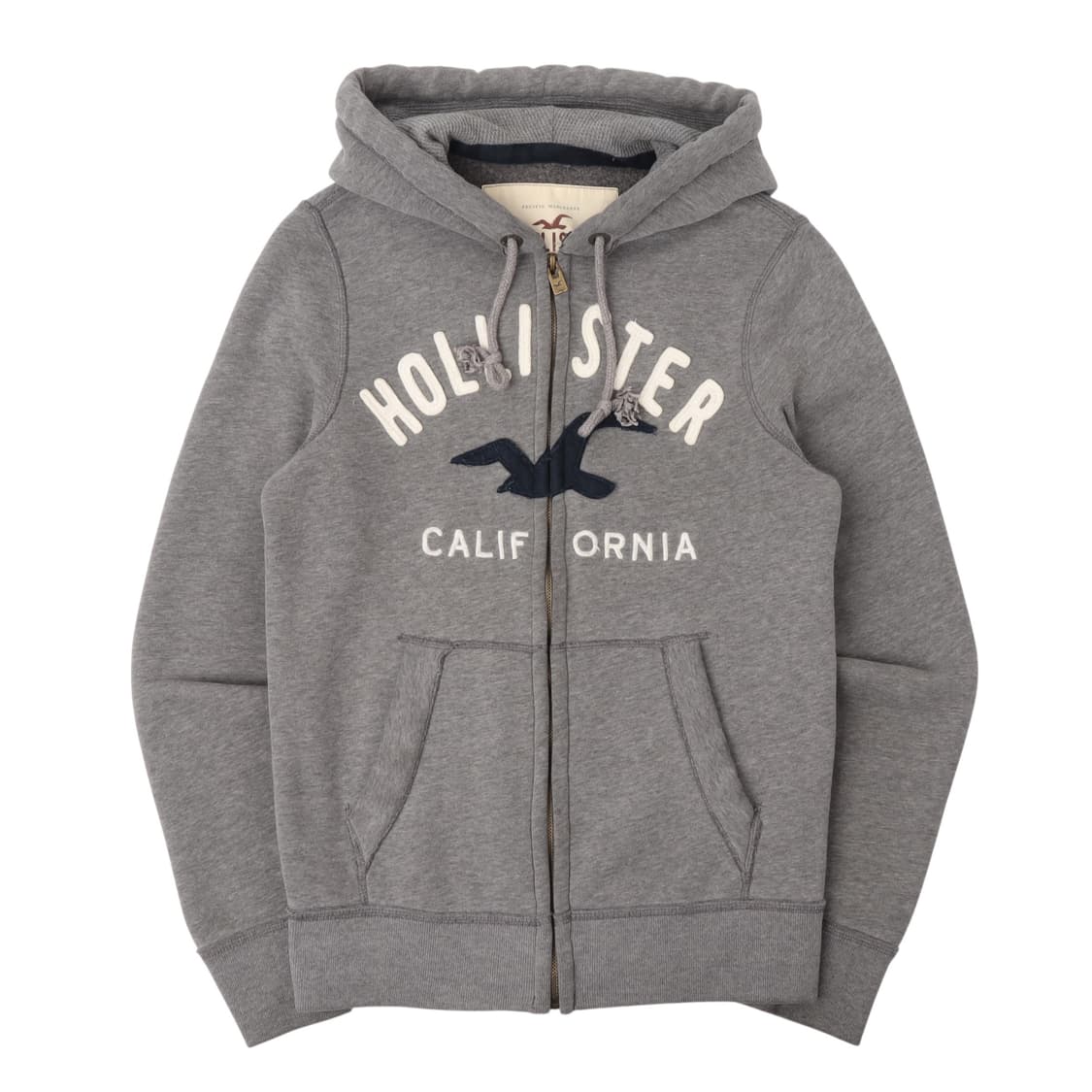 홀리스터 엠브로이드 그레이 후드집업 상품이미지1