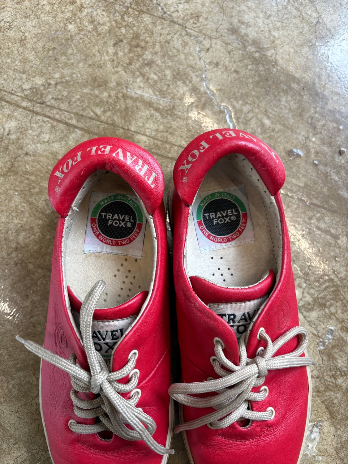 80-90s 트래블폭스 이탈리아 레더 스니커즈 상품이미지3