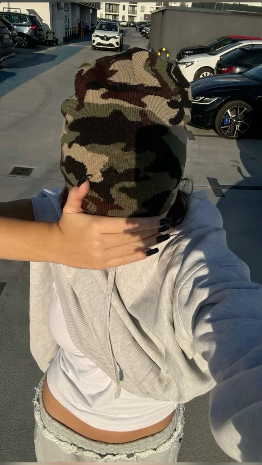 USA 카모플라쥬 패턴 플리스 비니 상품이미지6