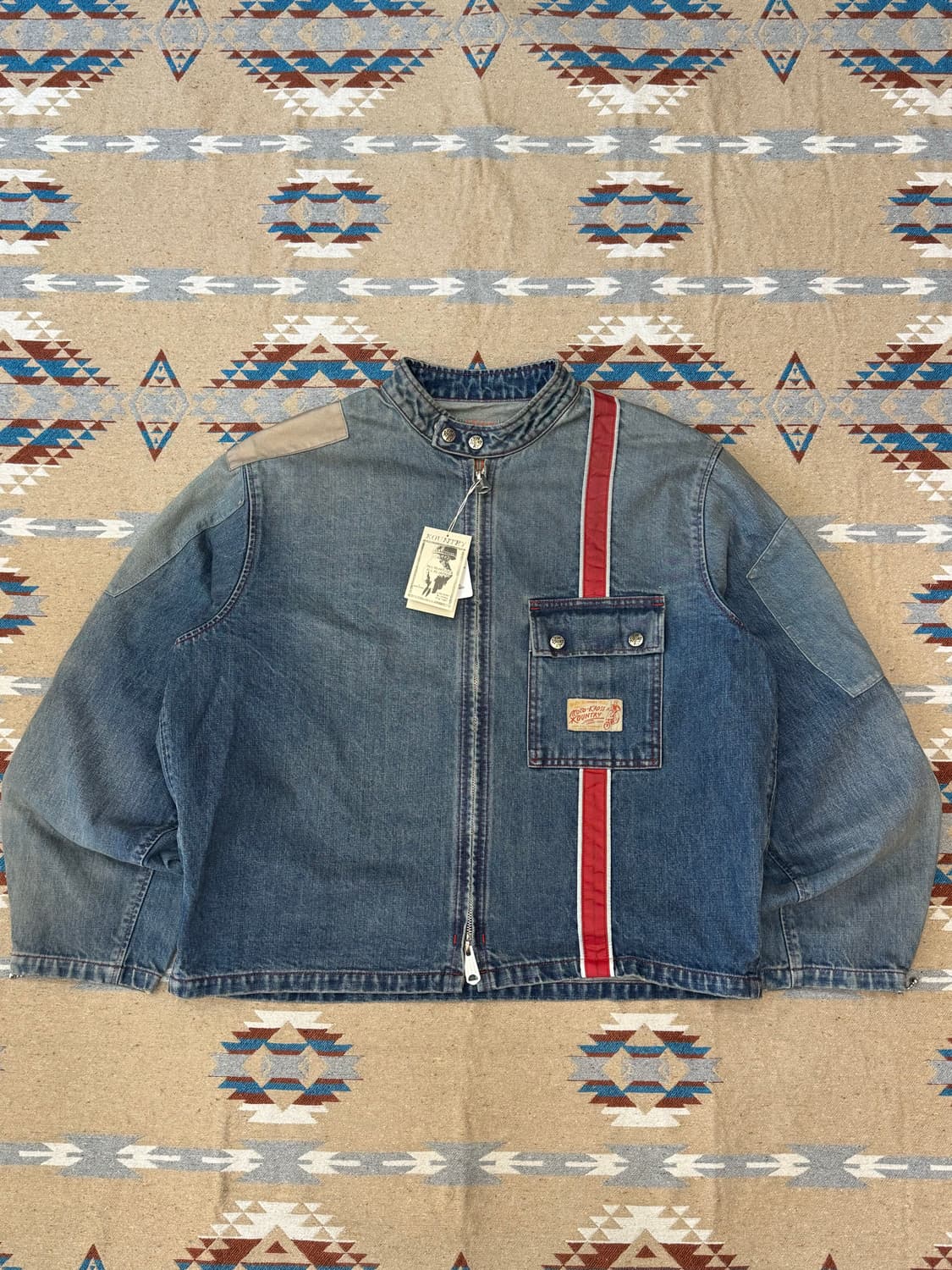 [3][L] 캐피탈 14온즈 데님 토도테레노 모토크로스 자켓 리메이크 상품이미지2