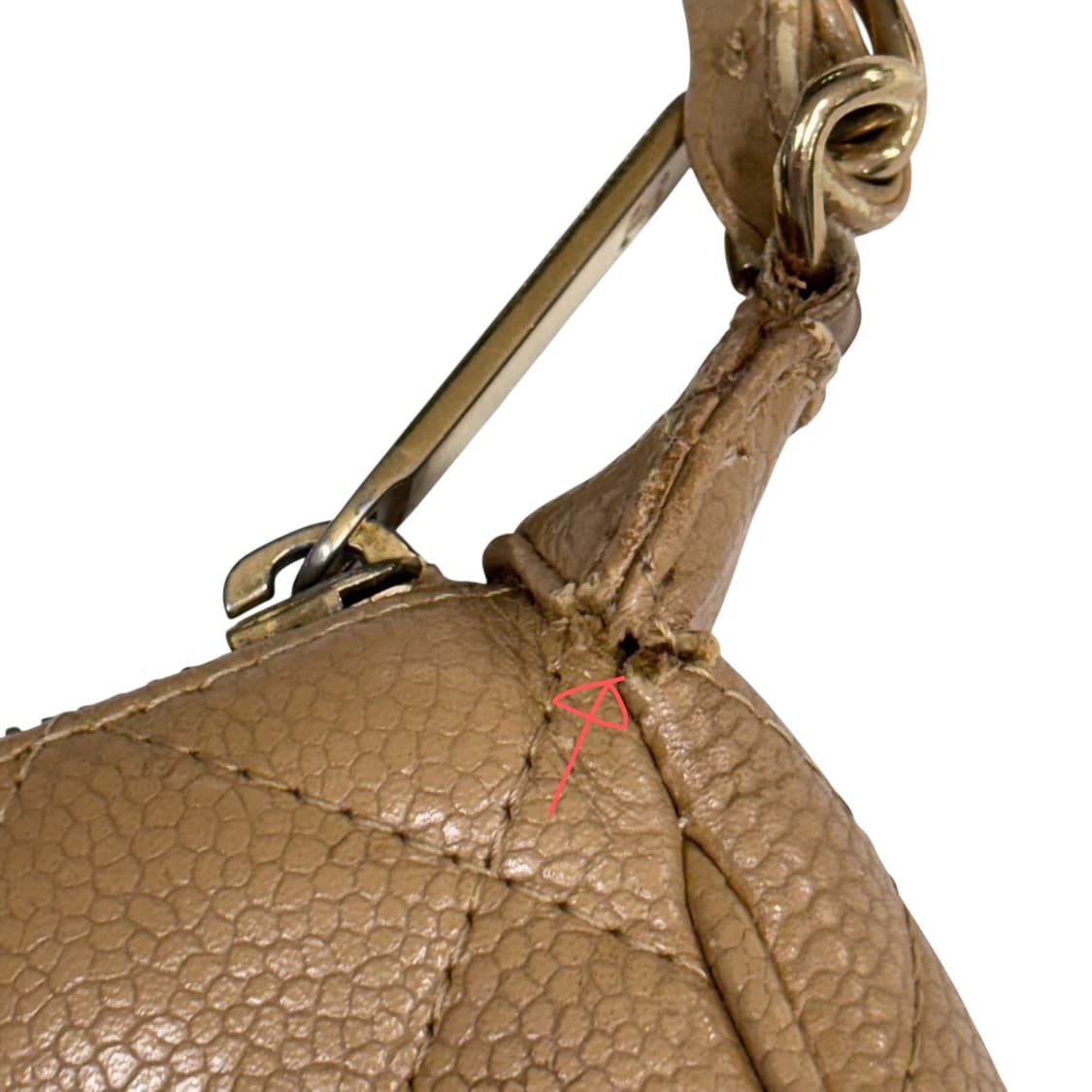 샤넬 클래식 캐비어 베이지 포쉐트 상품이미지7