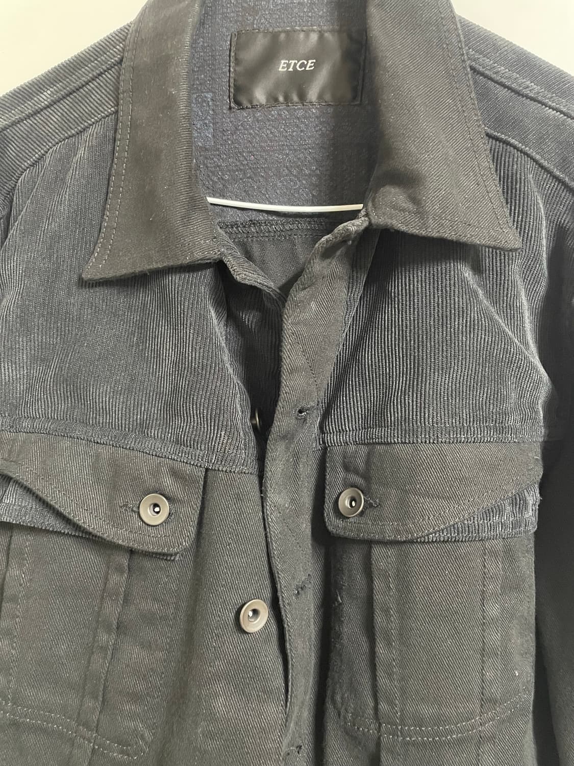(S) ETCE 이티씨이 지퍼 트러커 자켓 블랙 상품이미지5